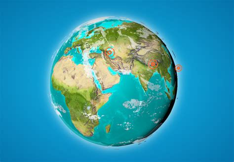 Globe Map Of The World 3d