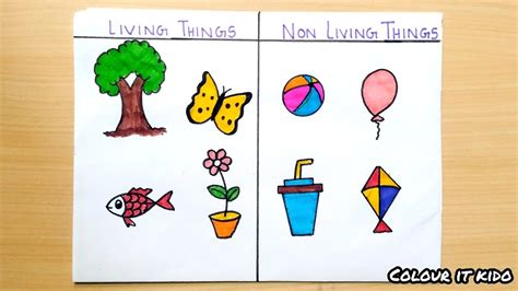 Living Things And Non-living Things Drawing Easy How To, 55% OFF