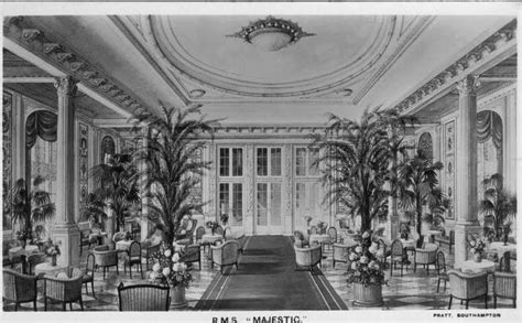 White Star Line RMS Majestic interior. | Ocean Liner Interiors | Pinterest