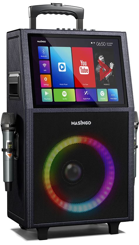 Buy MASINGO Professional Karaoke Machine with Lyrics Display Screen + 2 ...