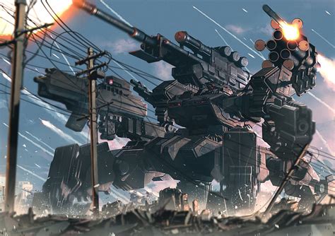 Battle tech, mecha, sci-fi anime, military, Anime, HD wallpaper | Peakpx