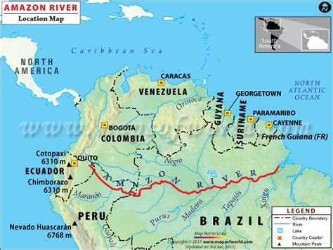 Amazon River Map | Location Map of Amazon River