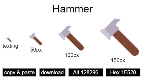 "Hammer": Emoji and Codes