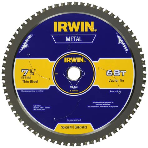 Buy Irwin Tools IRWIN 7-1/4-Inch Metal Cutting Circular Saw Blade, 68 ...