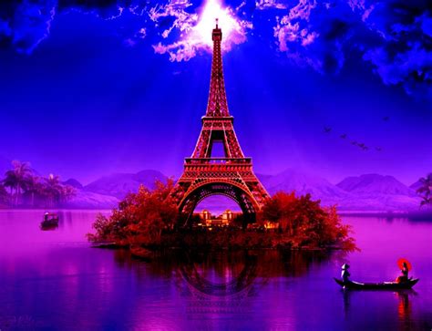 Eiffel Tower Paris Wallpaper Purple (#2245968) - HD Wallpaper ...