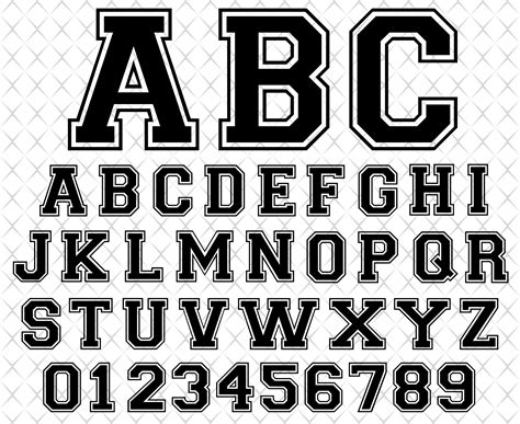 Sports Font Alphabet