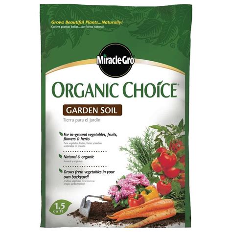 Miracle-Gro 1.5 cu. ft. Organic Choice Garden Soil-72859650 - The Home ...