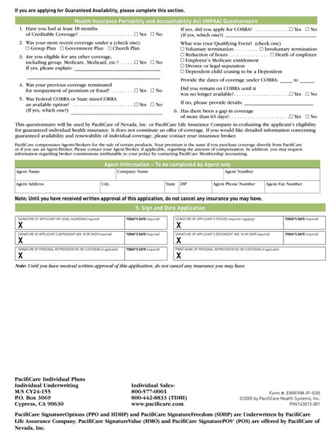 Fillable Online How to Apply for PacifiCare Individual Plans - Health ...