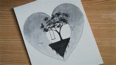 Simple Pencil Drawings Of Hearts