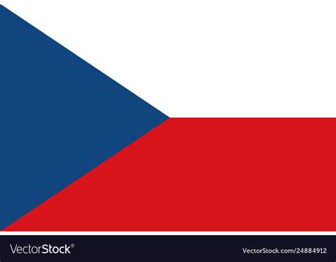 National flag czech republic Royalty Free Vector Image