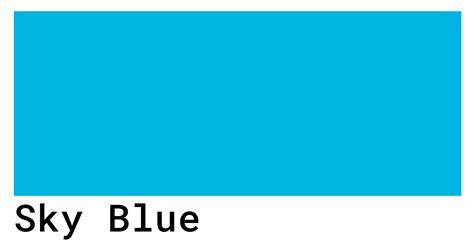 Sky Blue Color Codes - The Hex, RGB and CMYK Values That You Need | Sky ...