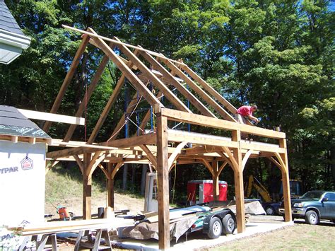 24x24 Post and beam garage frame | Post and beam, Oak framed buildings ...