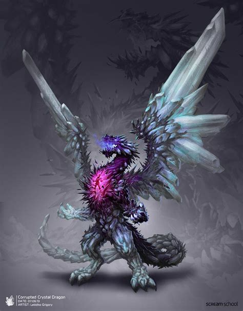 ArtStation - Corrupted Crystal Dragon, Grigory Lebidko in 2020 | Dragon ...