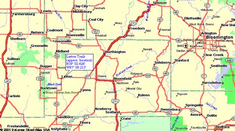 Linton Indiana Map | Zip Code Map