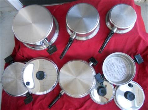 ROYAL PRESTIGE WATERLESS STAINLESS COOKWARE SET 7 PLY POTS PAN SKILLET