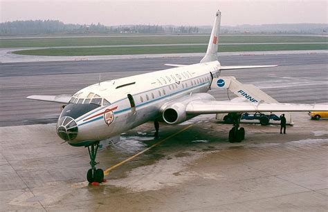 Wonderful picture of an Aeroflot Tupolev Tu104 at Helsinki in the early ...