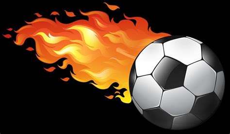 Soccer ball on fire 430960 Vector Art at Vecteezy