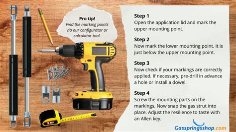 Gas strut installation guide | Order and install | Gasspringsshop.com