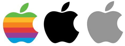 Shape and color of the Apple logo. Source: Apple (1976-2021) | Download ...