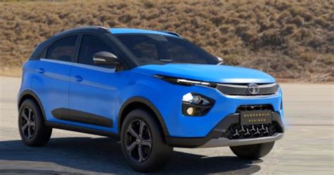 2023 Tata Nexon compact SUV acelift rendered on video