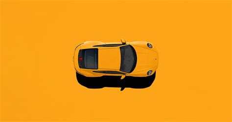 HD wallpaper: Porsche, yellow background, artwork, car, vehicle ...