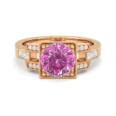 Artemis | 18ct Rose Gold pavé style engagement ring | Taylor & Hart