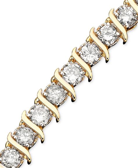 Macy's Diamond Bracelet in 10k Gold (5 ct. t.w.) - Macy's