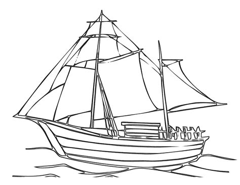 Free Sailboat Coloring Pages For Kids