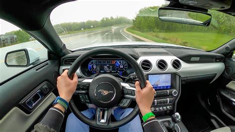 2022 Ford Mustang GT Ice White - POV Rainy Day Drive (Binaural Audio ...