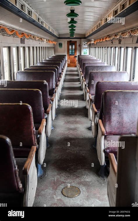 Vintage interior passenger car railroad hi-res stock photography and ...