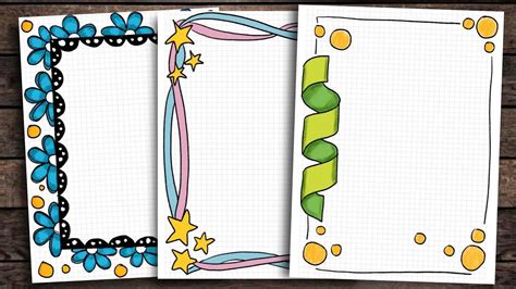 16# Border designs on paper|Border Designs|Project work Designs|Borders ...