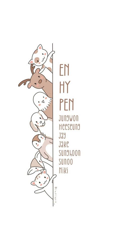 an illustrated poster with the words en hy pen written in different ...