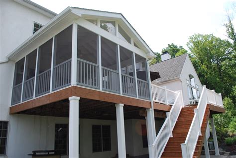 Elevated Screened Porch with Deck and Stairs | Archadeck Outdoor Living