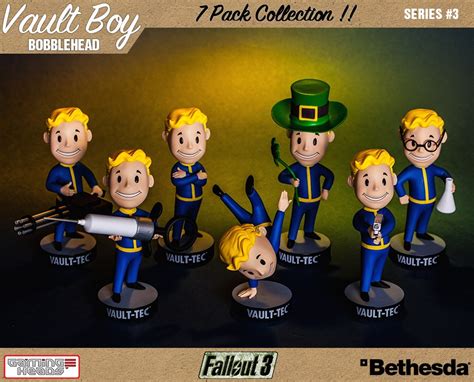 Fallout® 3: Vault Boy 101 Bobbleheads - Series Three 7 Pack - PVC Figures