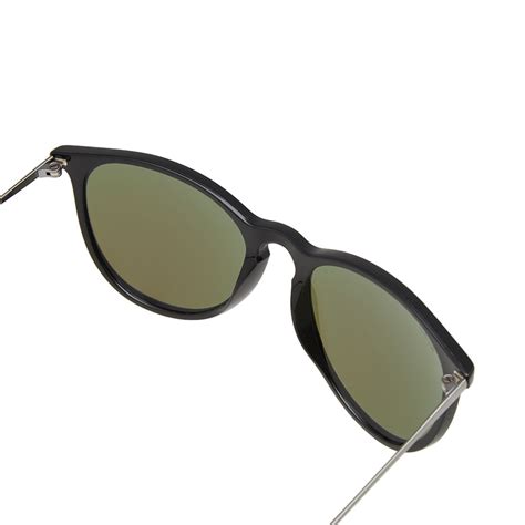 Ray Ban Erika Sunglasses Black & Light Mirror Blue | END. (BE)