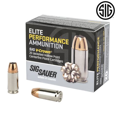 Sig Sauer V-Crown 9mm 115gr Jacketed Hollow Point Ammo | The Mag Shack