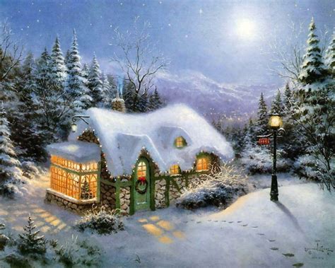 Thomas Kinkade Winter - Winter Fan Art (23436564) - Fanpop