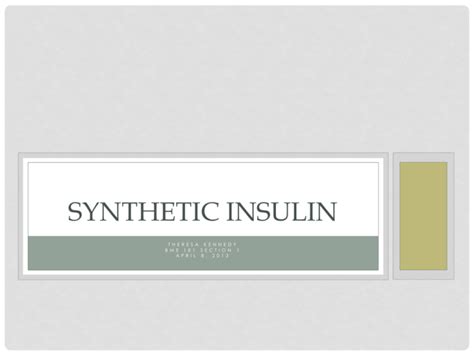 How Is Synthetic Insulin Made?