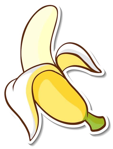 Free Vector | Sticker design with a banana isolated