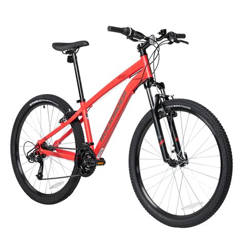 Decathlon Rockrider ST100, 21 Speed Mountain Bike, 27.5", Unisex, Red ...