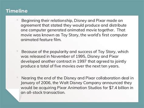 Disney and Pixar Merger