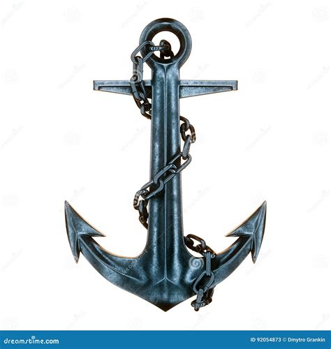 A Ship Anchor And Chain Nautical Woodcut Drawing Cartoon Vector ...