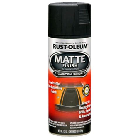 Rust-Oleum Automotive 12 oz. Black Matte Finish Spray Paint (6-Pack ...