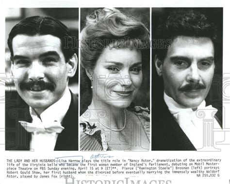 Press Photo Lisa Harrow, Pierce Brosnan and James Fox on "Nancy Astor ...