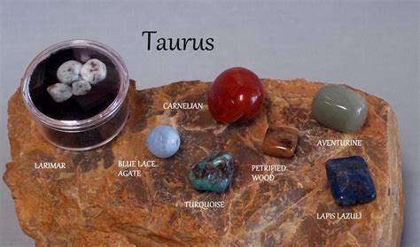 Zodiac Stones Set Earth Sign TAURUS with Leather by TwistedKs