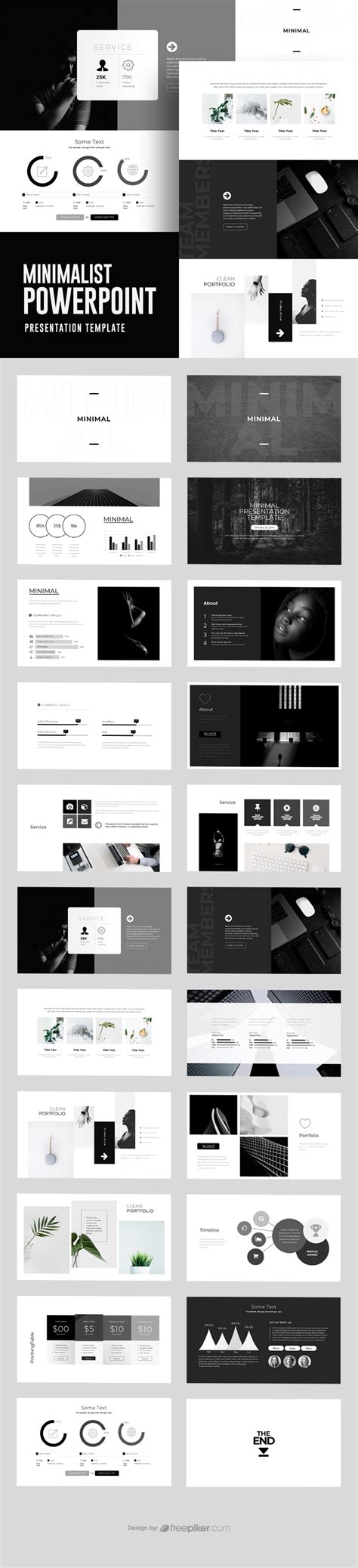 Black And White Presentation Template