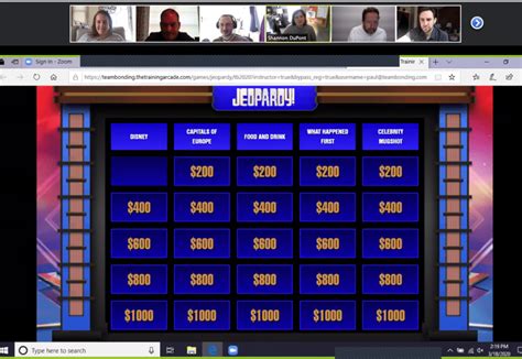 Jeopardy - Virtual Team Building - Head First Events in Boston