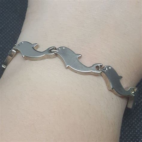 Solid Sterling Dolphin Bracelet on Mercari | Dolphin bracelet ...