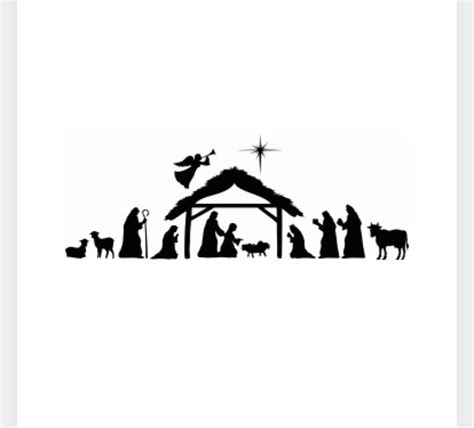 Nativity Scene Silhouette Printable - Printable Word Searches