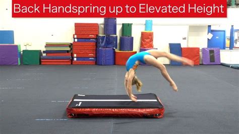 Back Handspring up to an Elevated Height As an athlete works through ...